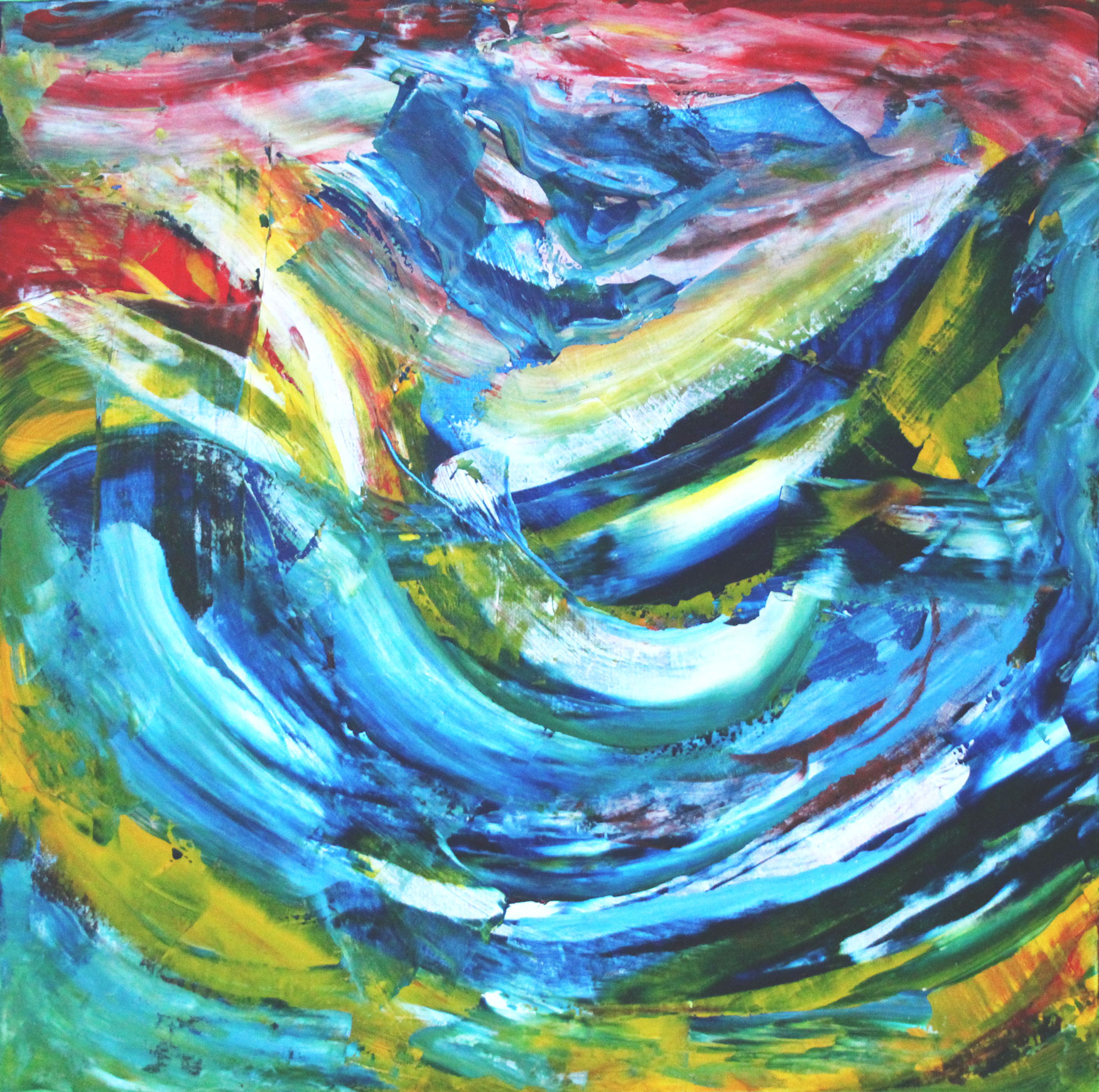 LITTLE_RED_BOAT_Abs_1750 Little Red Boat In A Storm - by JaK at ArtyMarksArt