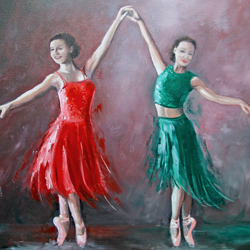 Portrait of Aimee and Courtney - by Mark Ward at ArtyMarksArt