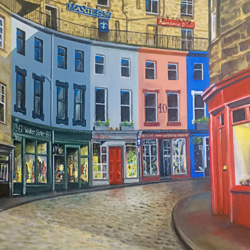 A view of West Bow in Edinburgh by Mark Ward at ArtyMarks Art