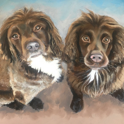 A portrait of Rolo & Ivy by Artist Mark Ward at ArtyMarks Art