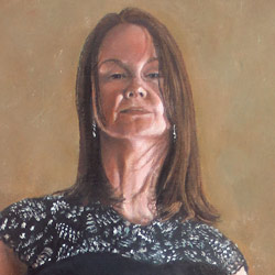 'Goddess' Full length portrait of Jacqui. Oil on Canvas, 80cm x 60cm x 4cm by Artist Mark Ward at ArtyMarks Art