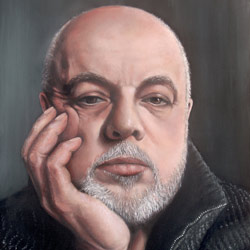 Self Portrait of the Artist, Mark Ward. Oil on Canvas, 60cm x 42cm
