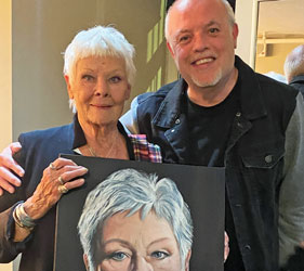 Dame Judi Dench meets with Artist Mark Ward in Edinburgh