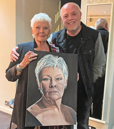 Dame Judi Dench meets with Artist Mark Ward in Edinburgh