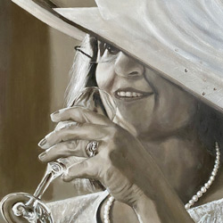 "Mhairi's Mum!". Portrait in Oils by Mark Ward, Portrait Painter